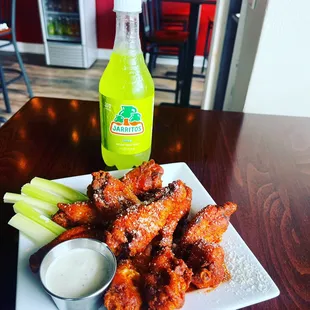 Poblano chipotle wings