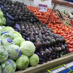 a produce section of a grocery store