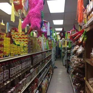 the aisle of a grocery store