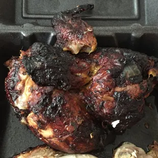 I just order a rost chicken and look what i got  Burn chicken ...