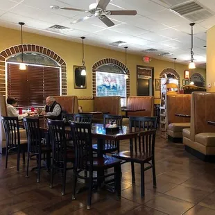 "Inside, after the lunch crowd had cleared out."