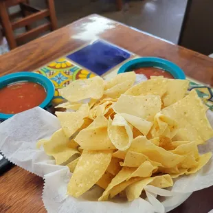 Complimentary chips &amp; salsa made in house.  June 2022