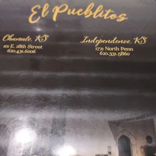 the menu