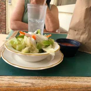 Side salad w/ bleu cheese and chips/salsa!