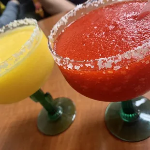 Mango &amp; strawberry margaritas