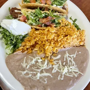 Two taco combo- shredded beef