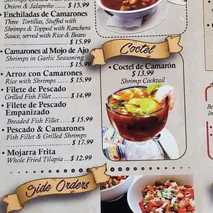 menu, soups and chowder