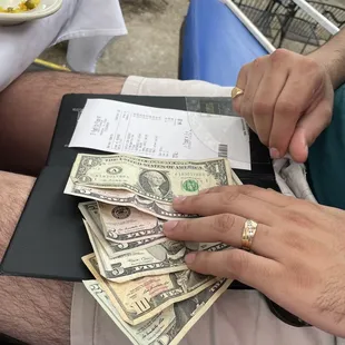 Incorrect change. Not surprised though, we were honestly expecting it.