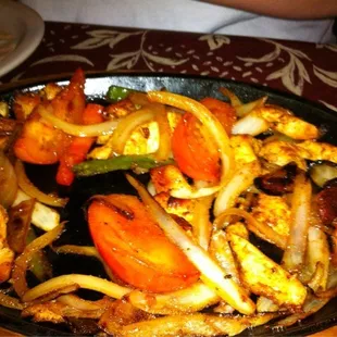 Chicken fajita platter