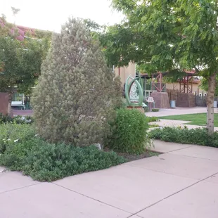 Lovely plantings and out door seating