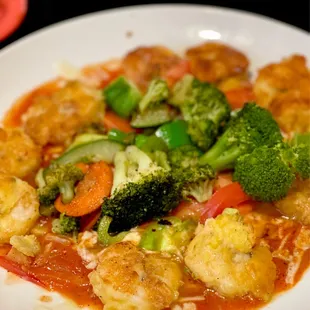 The Cancun Shrimp sans rice was delicious!