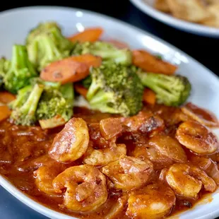 Our waiter recommended the spicy shrimp, his favorite.  It was so delicious but muy caliente !!!!