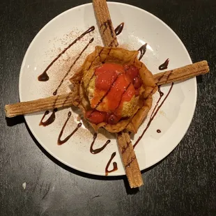 Churros and fried ice cream