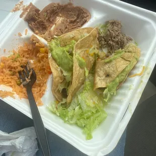 Shredded Beef Taco Plate