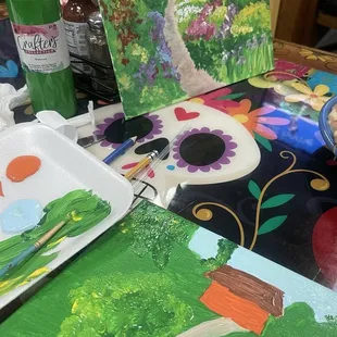 Painting we were painting standing up