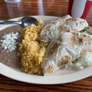 Tacos with flour tortillas