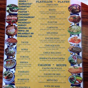 Menu page 1