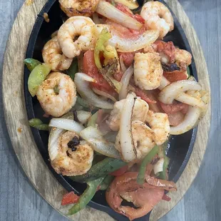 Fajitas de camaron