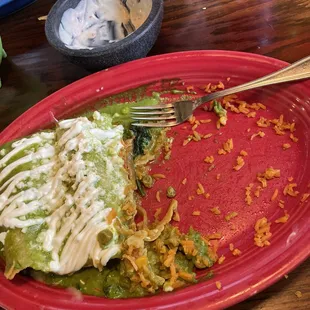 The rice was good but the enchiladas just terrible