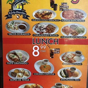 Monday - Friday Breakfast &amp; Lunch Specials.