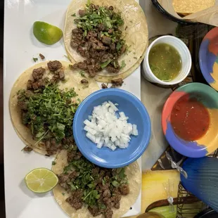 Steak street tacos
