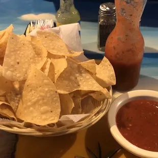 Complimentary chips and salsa