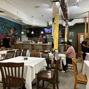 the dining area