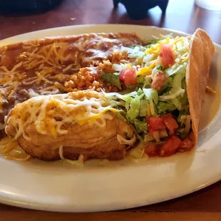 3 item combo taco, tamale, chili relleno