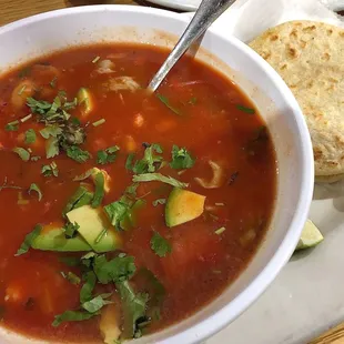 Revive * cold seafood cheviche soup with octopus, oysters, shrimp and white fish