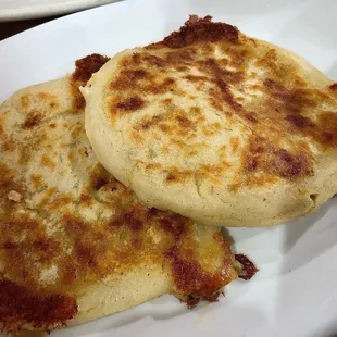 Pupusa De Chicharron Con Queso * favorite new bites, especially with their green house made hot sauce !