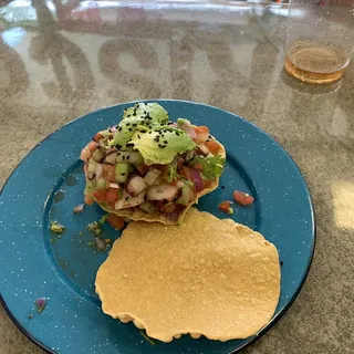 Pulpo Ceviche Tostada