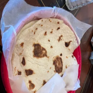 Fresh fluffy tortillas
