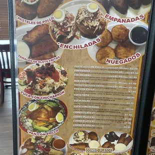 a menu for a mexican restaurant