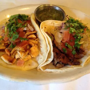 Chicken and Beef tacos