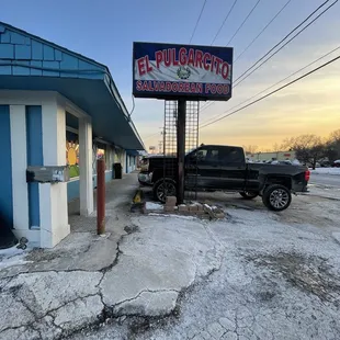 a truck parked outside