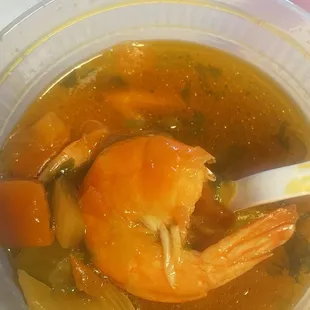 The flavor from the peel and Eat shrimp are CRAZY! The broth is Amazing! A Must try!!!