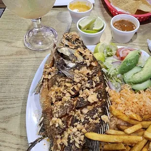 The garlic mojarra and french fried