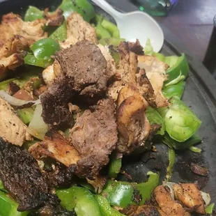 Very dry bland tasting food.