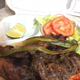 Carne asada, was decent, hard to cut through