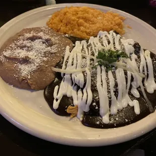 Chicken mole enchiladas!