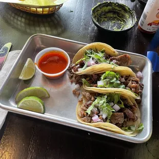 Carne asada tacos