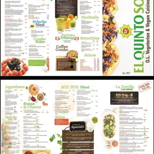a menu for a mexican restaurant