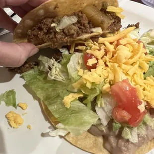 1 Chalupa Bean &amp; Cheese (tostada) and 1 Crispy Taco