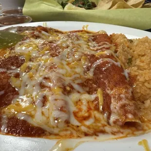 Cheese enchilada combo