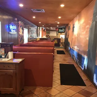 the inside of a restaurant