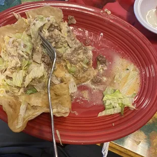 Water and grease coming from my taco salad