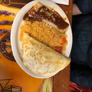 a plate of food on a table