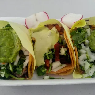 Carne Asada, Al Pastor, and Beef Birria Tacos!