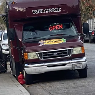 a truck parked on the side of the road