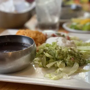 a plate of food on a table